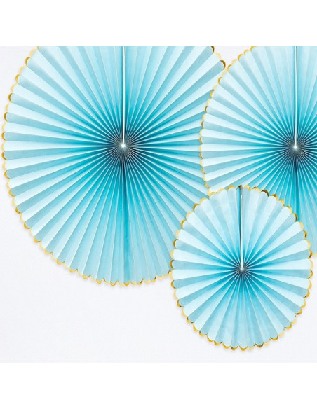 DECORI A VENTAGLIO IN AZZURRO CIELO