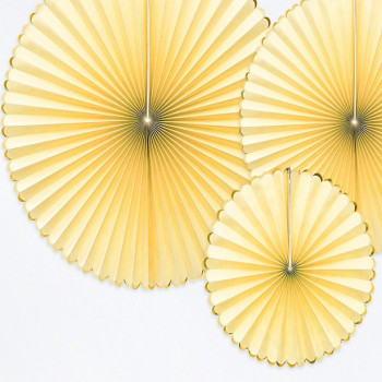 Decorazioni di ventagli in Giallo e Oro - Decorazione Compleanno Adulti e Bambini - Bellefete.ch 2
