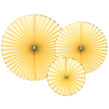Decorazioni di ventagli in Giallo e Oro - Decorazione Compleanno Adulti e Bambini - Bellefete.ch