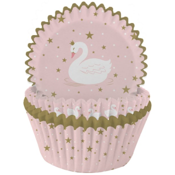 75 Stampi per muffin Cigno Bianco - Scatole Cupcakes Cigno - Stoviglie per feste usa e getta - Bellefete.ch