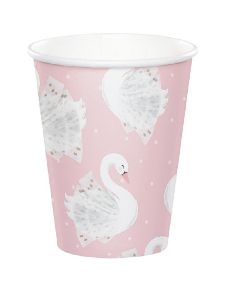 GOBELETS ANNIVERSAIRE CYGNE ROSE