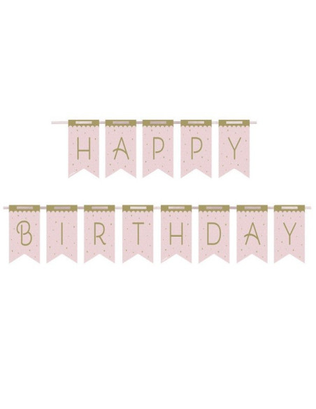 Girlande Geburtstagsfeier Rosa und Gold - Partydekoration für Kinder - Bellefete.ch
