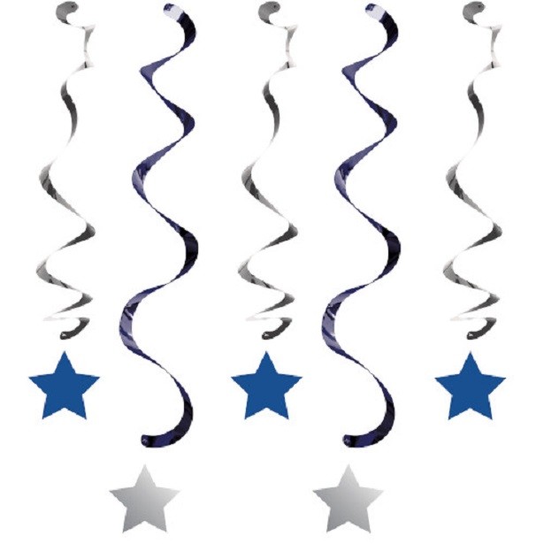 decorazioni pendenti con stella blu