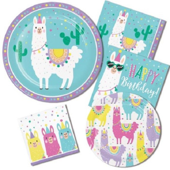 8 Assiettes de fête à dessert Lama - Déco de table à thème - Bellefete.ch – Plus de 50 Thèmes de Fête Enfant 2