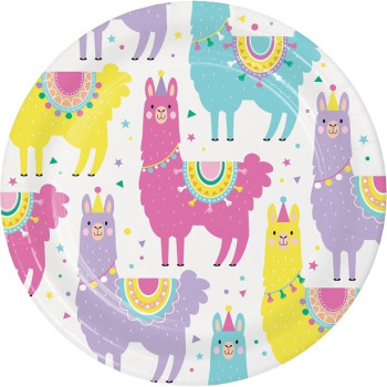 8 Assiettes de fête à dessert Lama - Déco de table à thème - Bellefete.ch – Plus de 50 Thèmes de Fête Enfant