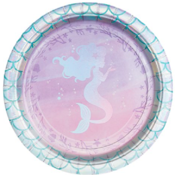 8 Piatti da dessert Mermaid Sirène - Stoviglie usa e getta di compleanno Sirena - Bellefete.ch