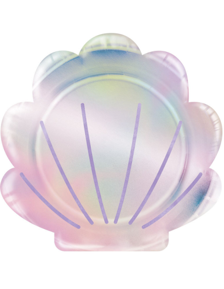 8 Partyteller in Form einer Muschel Meerjungfrau - Geburtstag Meerjungfrau - Bellefete.ch - Mehr als 50 Party-Themen für Kinder