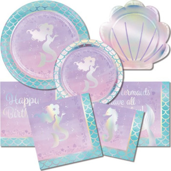 Tovaglia per feste in plastica Mermaid Mermaid - Decorazione per la tavola Sirena - Bellefete.ch 2