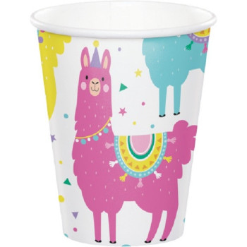 8 Bicchieri di compleanno Lama - Decorazione per feste per bambini - Bellefete.ch - Più di 50 temi per feste per bambini