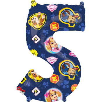 Grande palloncino numero "5" Paw Patrol - Decorazione festa di compleanno - Bellefete.ch