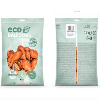 Metallic Eco Orange Luftballons - Eco-Friendly Party Ballons - Bellefete.ch 2