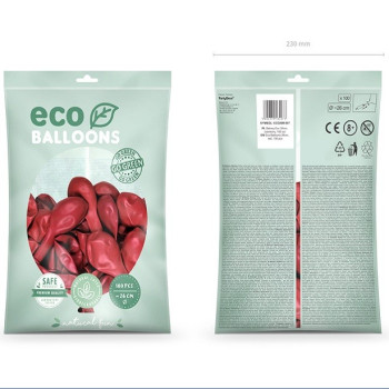Palloncini Eco Rosso metallizzato - Palloni da festa Eco-Friendly - Svizzera 2