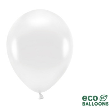 Öko-Ballons Metallic White - Biologisch abbaubare Ballons für Party - Bellefete.ch