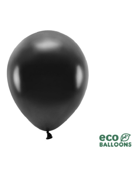 Öko Luftballons Metallic Schwarz - Eco-Friendly Party Ballons - Bellefete.ch