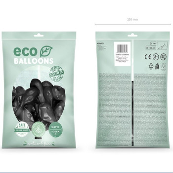 Öko Luftballons Metallic Schwarz - Eco-Friendly Party Ballons - Bellefete.ch 2