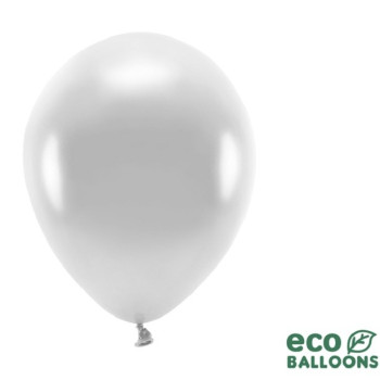 Eco Luftballons Silber metallic - Partyballons Eco-Friendly - Bellefete.ch