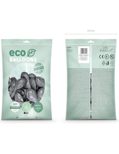 BALLONS LATEX ECOLOGIQUES ARGENTES