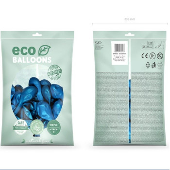 Öko-Luftballons Royal Blue Metallic - Partyballons Eco-Friendly - Bellefete.ch 2