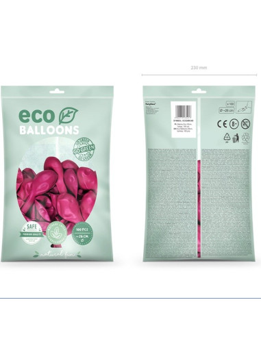 BALLONS FUCHSIA EN LATEX BIODEGRADABLE
