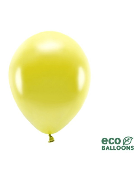 Öko-Ballons Metallic Gelb - Eco-Friendly Partyballons - Bellefete.ch