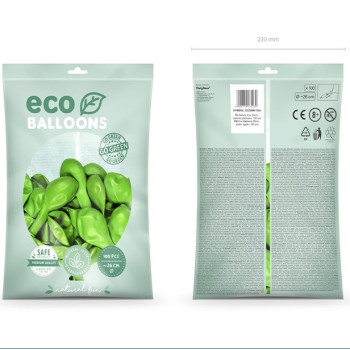 Öko-Luftballons Grün Lime Metallic - Eco-Friendly Partyballons - Bellefete.ch 2