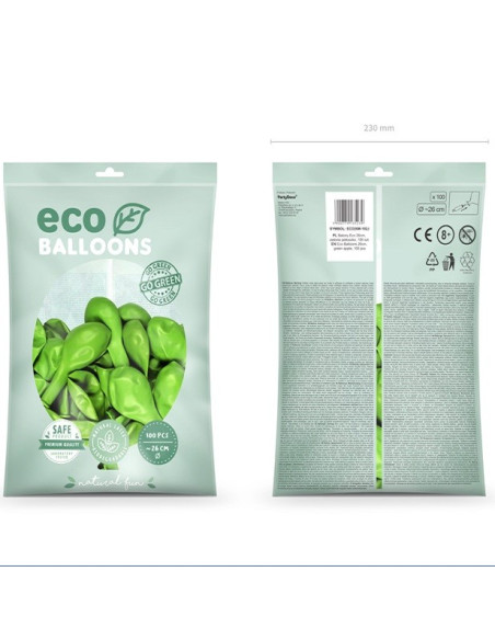 LIME GRÜNE, BIOLOGISCH ABBAUBARE LATEXBALLONS