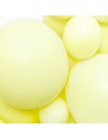 ballons jaune clair en latex pastel