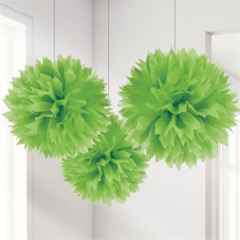 Party Pompon aus Seidenpapier Lime Green - Partyartikel - Bellefete.ch