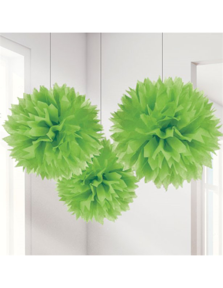 Pompons de fête en papier de soie Vert Lime - Articles de fête - Bellefete.ch