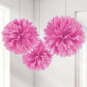 Dekorative Party-Pompons aus Papier Rosa Leuft, bunte hängende Dekoration - Schweizer Shop
