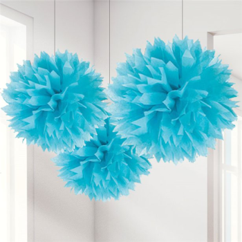 Pompon da festa in carta turchese - Articoli da festa in Svizzera