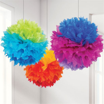 Pompon da festa decorativi in carta - Rainbow - Decorazione della stanza arcobaleno - Bellefete.ch