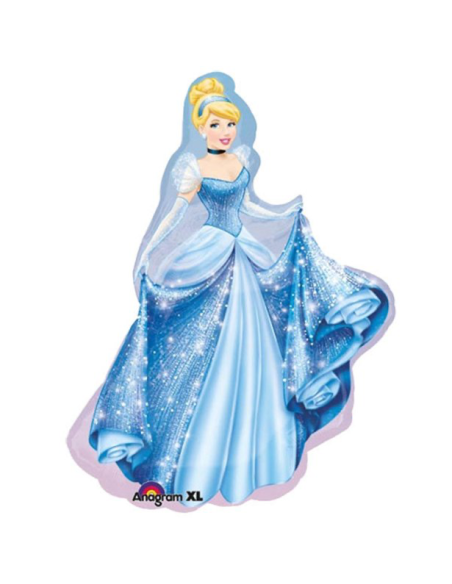 Grand ballon en aluminium en forme de Princesse Cendrillon - Déco de fête - Bellefete.ch