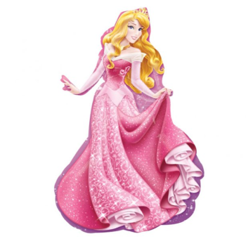 Grande palloncino di alluminio a forma di principessa Aurora - Decorazione per feste - Bellefete.ch