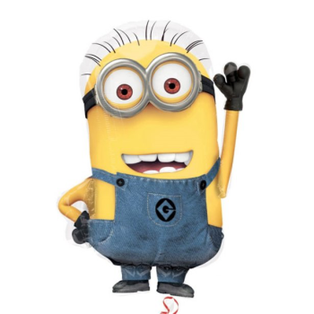 Grande palloncino mylar a forma di Minion Dave - Accessorio Decorativo per merenda per bambini - Bellefete.ch