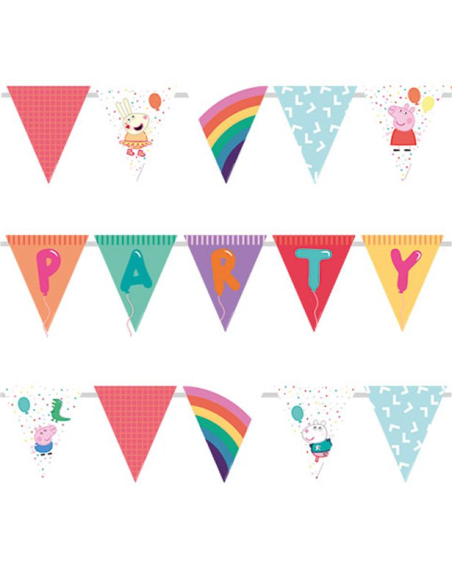 GHIRLANDA DI PENNANT PEPPA PIG ECONOMICA GHIRLANDA DI PENNANT PEPPA PIG ECONOMICA