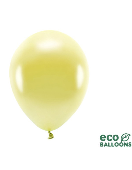 Palloncini Eco Giallo chiaro metallico - Palloni da festa Eco-Friendly - Svizzera