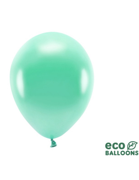 Öko-Luftballons Mintgrün dunkelmetallic - Partyballons Eco-Friendly - Bellefete.ch