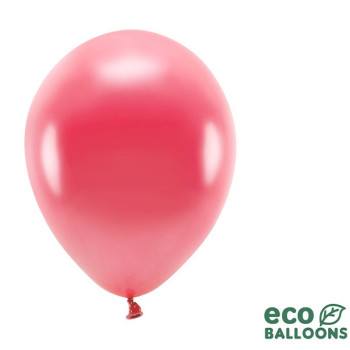 Öko-Luftballons Hellrot metallic - Partyballons Eco-Friendly - Bellefete.ch