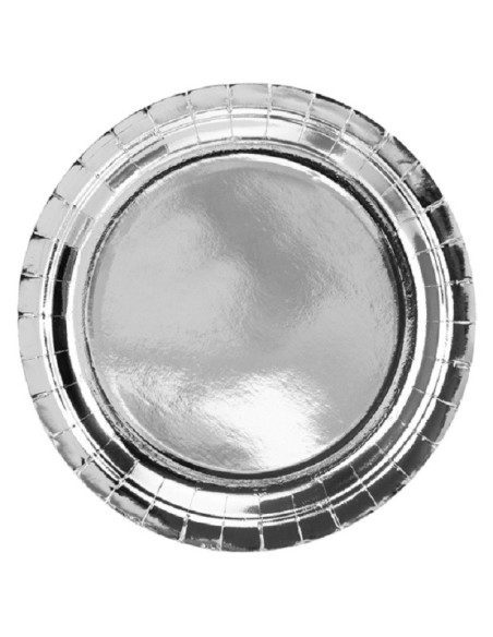 Piatti da festa in carta metallizzata argentata - Decorazione della tavola - Bellefete.ch