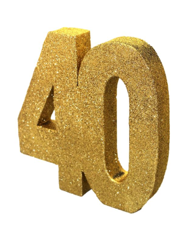 Tischdekoration 40 Jahre Gold – eleganter Geburtstag | BelleFete.ch