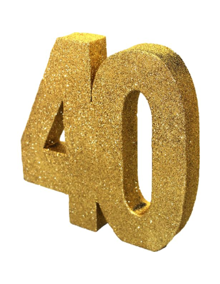 Tischdekoration 40 Jahre Gold – eleganter Geburtstag | BelleFete.ch