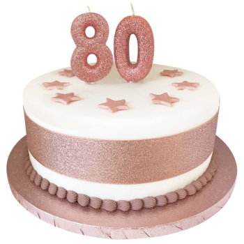 Candela Rose Gold numero “8” a paillettes – decorazione torta di compleanno | BelleFete.ch 2