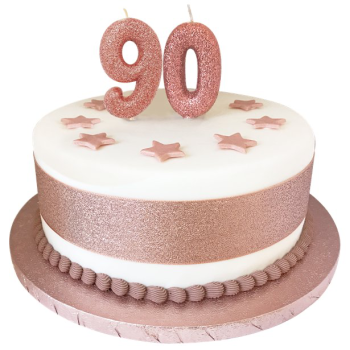 Candela Rose Gold numero “9” con paillettes – decorazione torta di compleanno | BelleFete.ch 2
