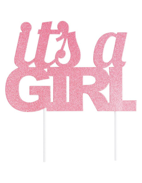 Decorazione torta “It's a Girl” Rosa – Baby Shower ragazza | BelleFete.ch