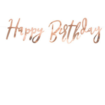 Guirlande d'anniversaire Rose Gold - Déco salle de fête - Bellefete.ch