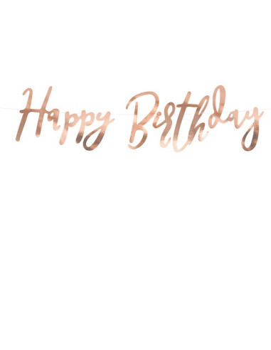 Guirlande d'anniversaire Rose Gold - Déco salle de fête - Bellefete.ch