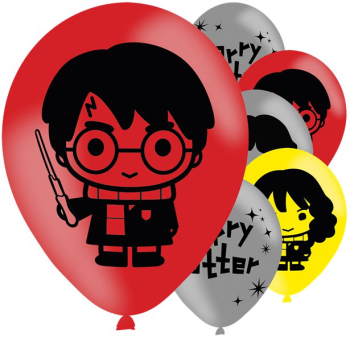 6 Latex-Partyballons Harry Potter - Dekoration Themenzimmer Hogwarts - Bellefete.ch