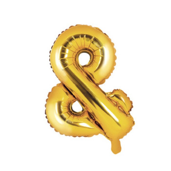 ballon en forme de & en or 2