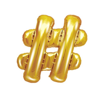 günstige goldene Hashtag-Ballons 2